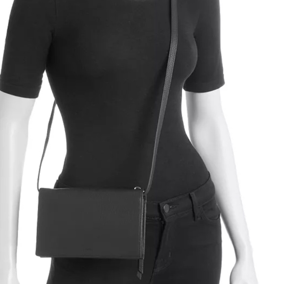 ALL SAINTS  Navy Fetch Chain Leather Crossbody Bag - Picture 7 of 8